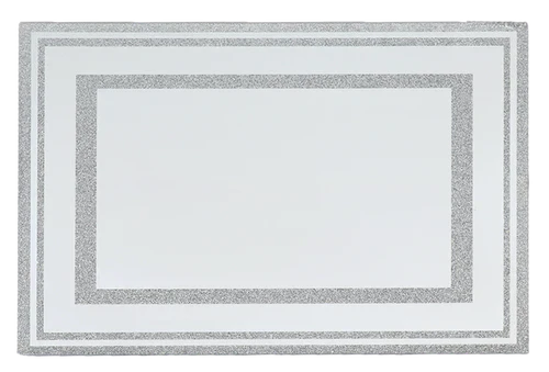 Candlestick Tray: Mirror With Glitter 14.5" x 10.6"