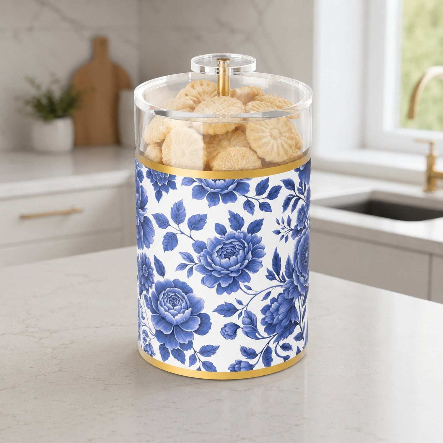 Maison Bloom Cookie Jar — Acrylic | Judaica Square Lakewood