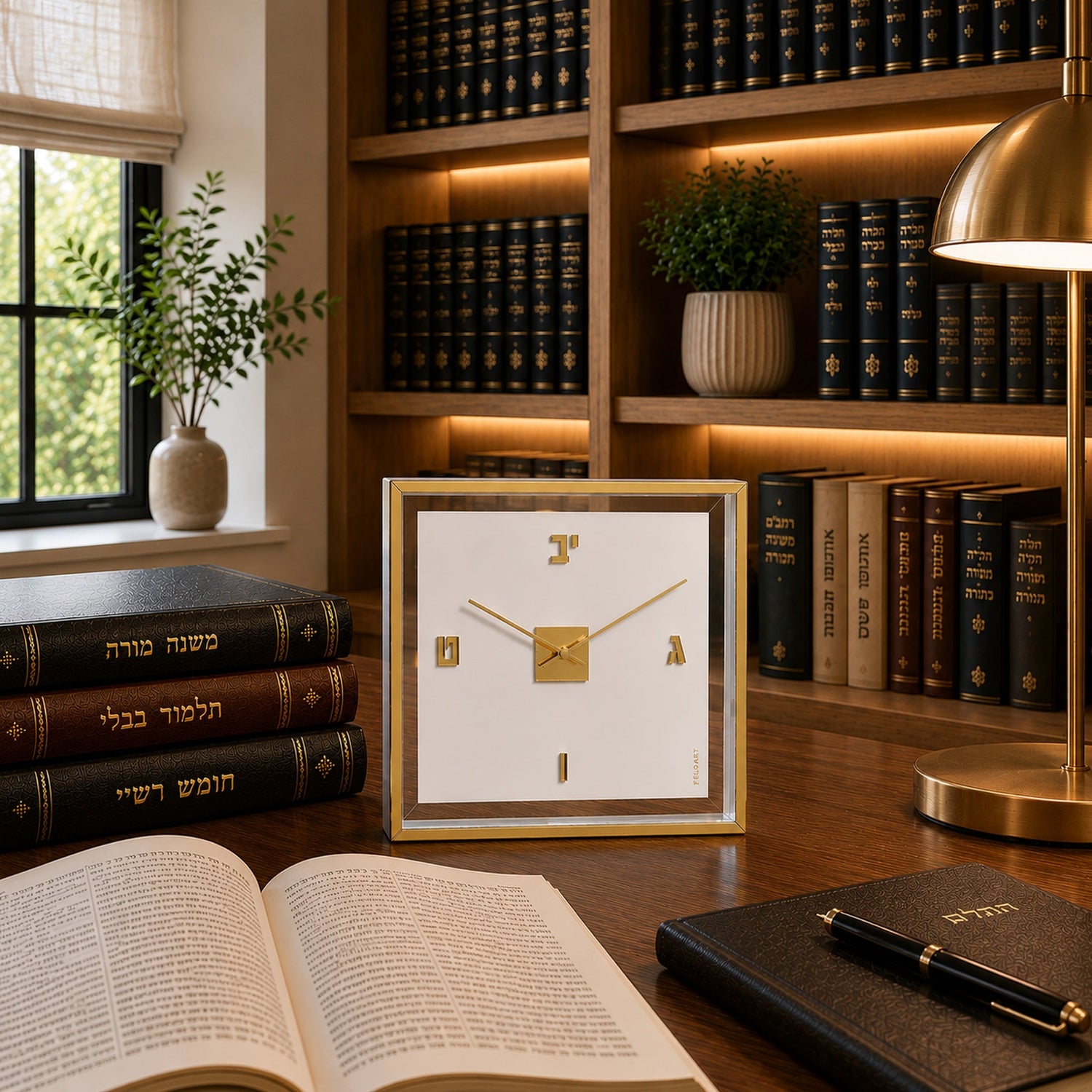 Classic Tabletop Clock — Acrylic | Judaica Square Lakewood