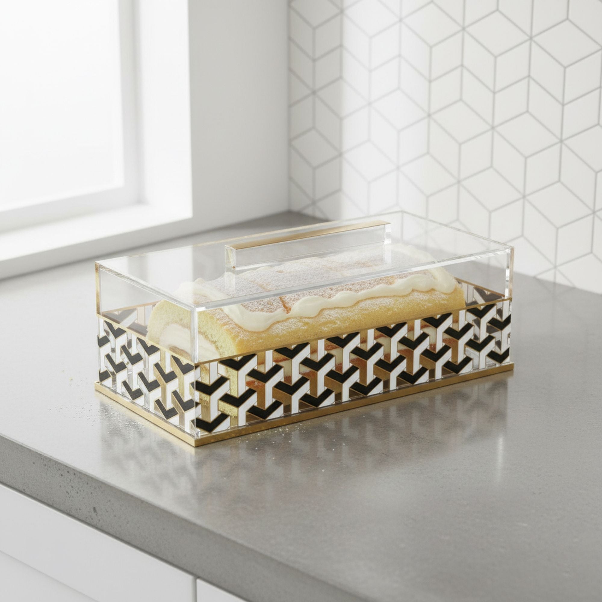 Urban Deco Cake Log Holder — Cake Holder | Judaica Square Lakewood