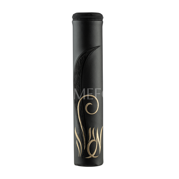 Black Leather with Black Fur Megillah Holder - 252 - Megillah Cases