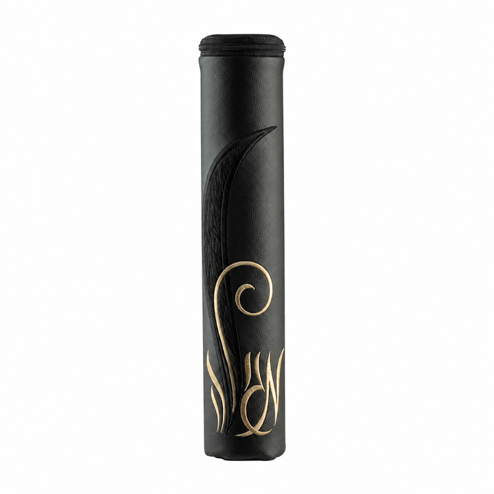 Black Leather with Black Fur Megillah Holder - 252 - Megillah Cases