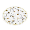 Golden Branch Charger Plates (4-Pack) — Leather with embroidered border | Judaica Square Lakewood