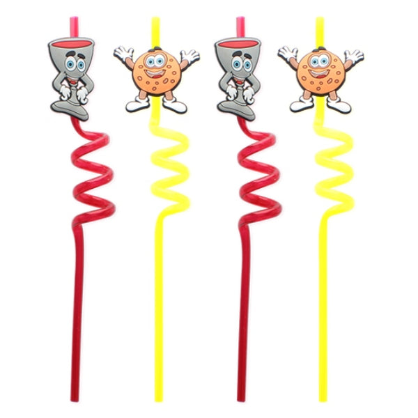 Passover Cup And Matzah Straws (Set of 4)