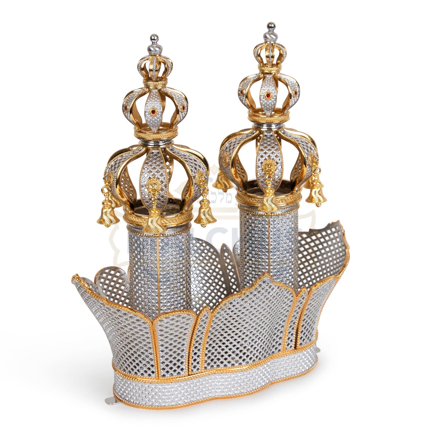 Silver Torah crown keser design 38 | Judaica Square Lakewood (view 2)