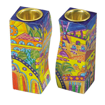 View of Jerusaelem Fitted Candlesticks