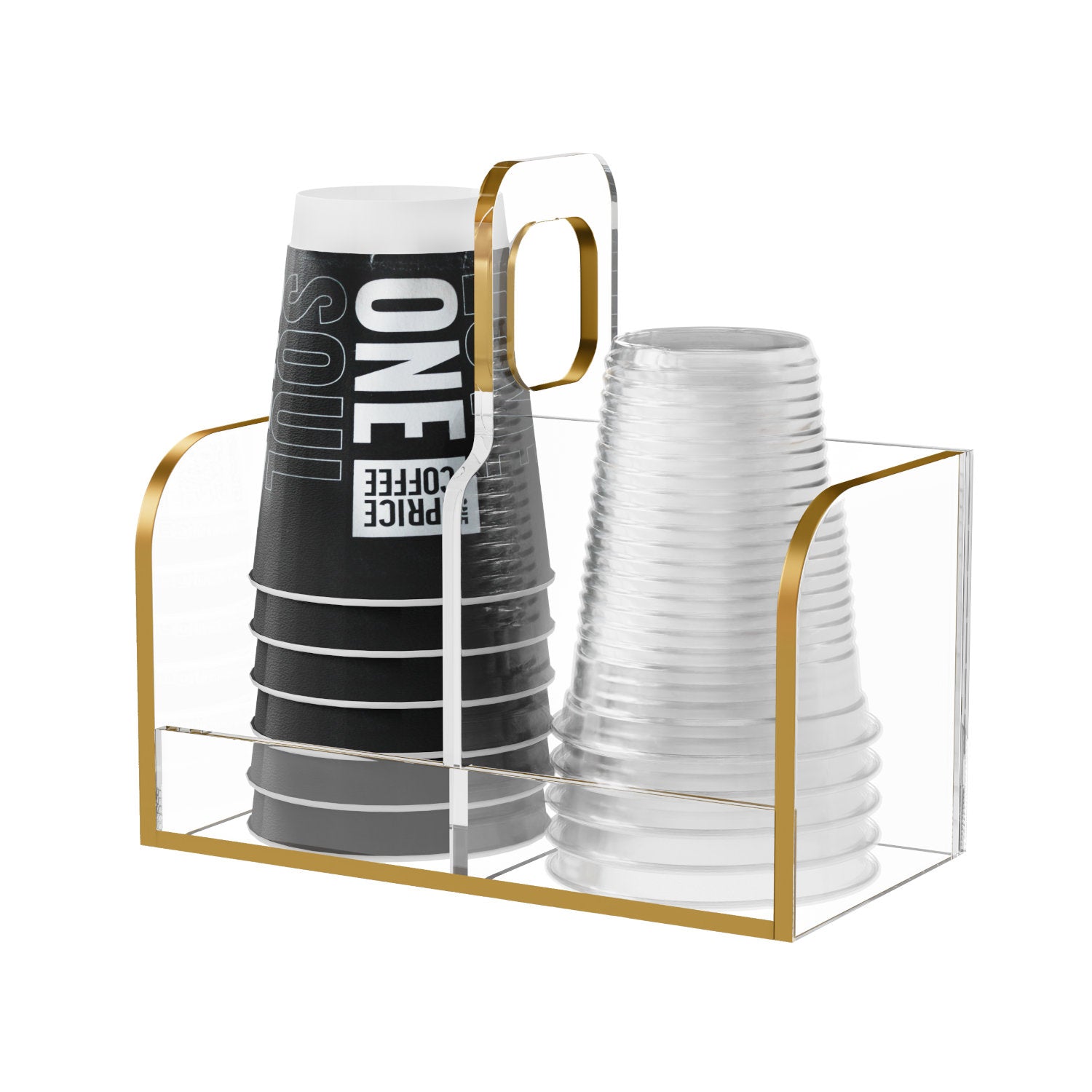 Signature Double Cup Stacker — Acrylic Judaica Decor | Judaica Square Lakewood
