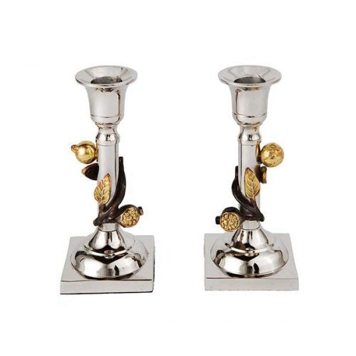 Emanuel Candlesticks w/ Pomegranate Branch-- 6" (EM-CSU1)