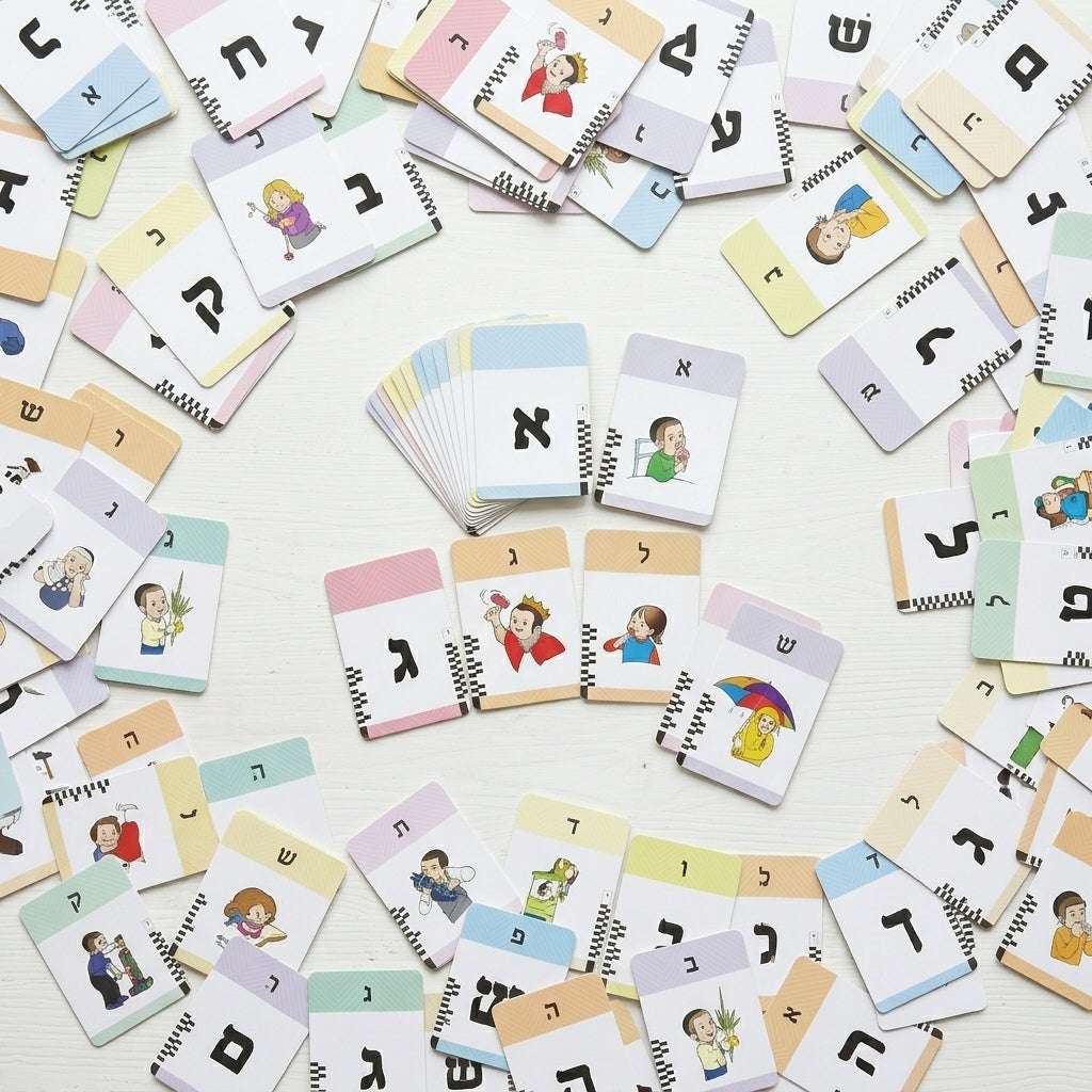 Electronic Alef Beis Flash Cards - Mitzvah Family Talking Hebrew Toy — product view, view 3 | Judaica Square Lakewood