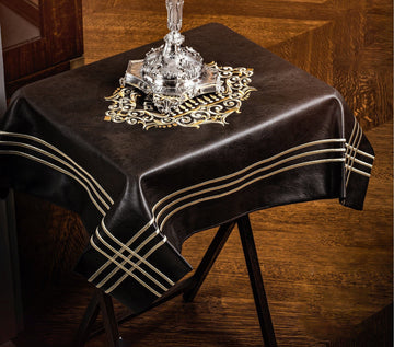 Leather Chanuka Shtender Cover #202-Brown - Chanukah