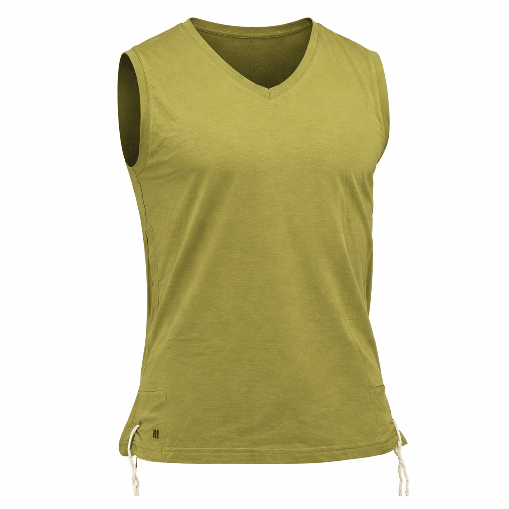 Cotton tzitzit tank top product lifestyle image