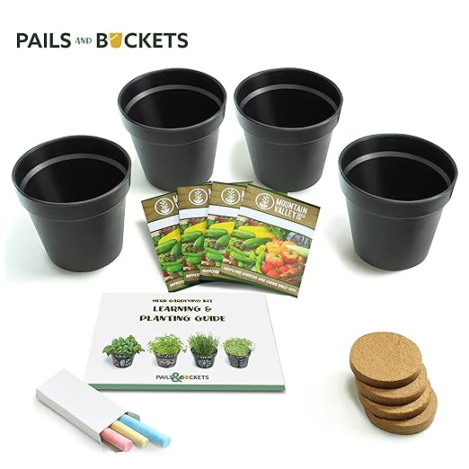 Pails and Buckets Herb Gardening Kit for Kids - Complete STEM Set — product view, view 3 | Judaica Square Lakewood