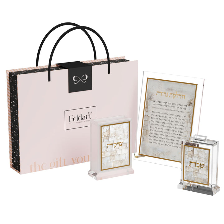Leatherite Serene Kosel Hadlakos Neiros Gift Box Set — Shabbos