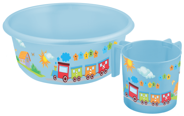 Light Blue- Pail & Cup | Judaica Square Lakewood