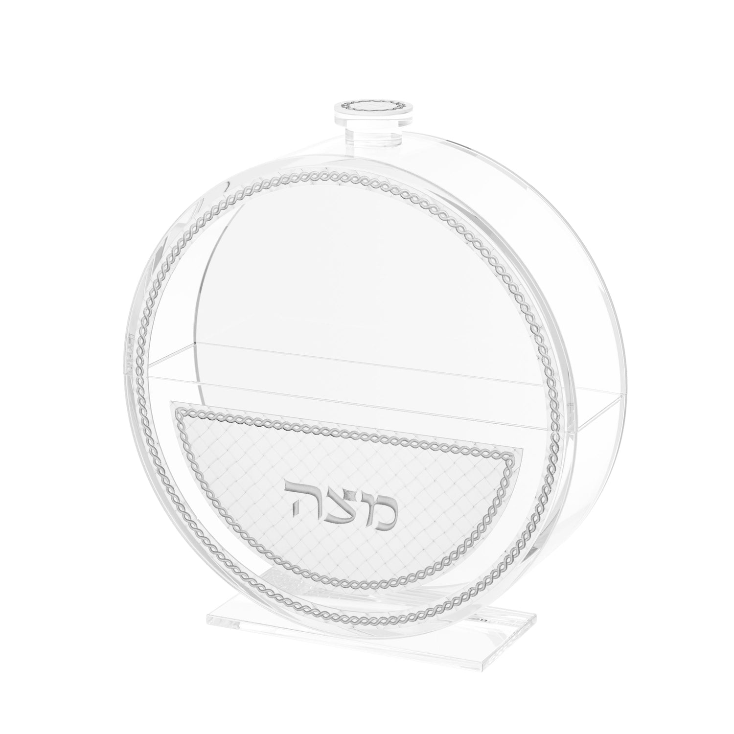 Woven Leather Standing Matzah Box — image 3 | Judaica Square Lakewood