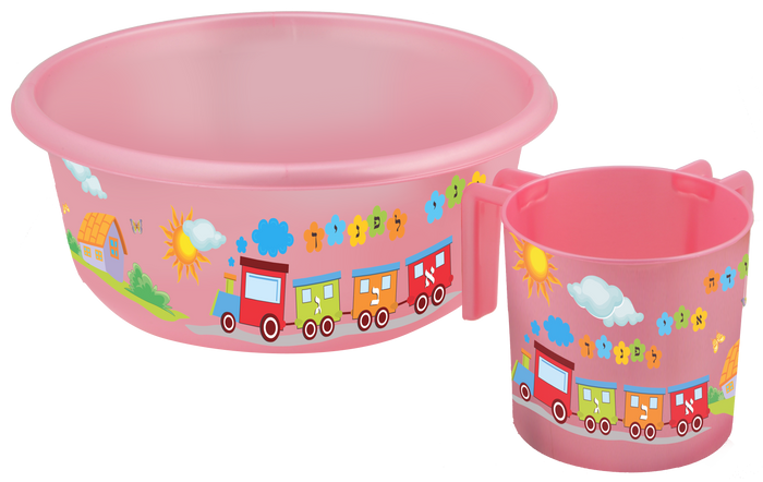 Pink-Pail & Cup — Children's Toy by Chazak Kinder | Judaica Square Lakewood