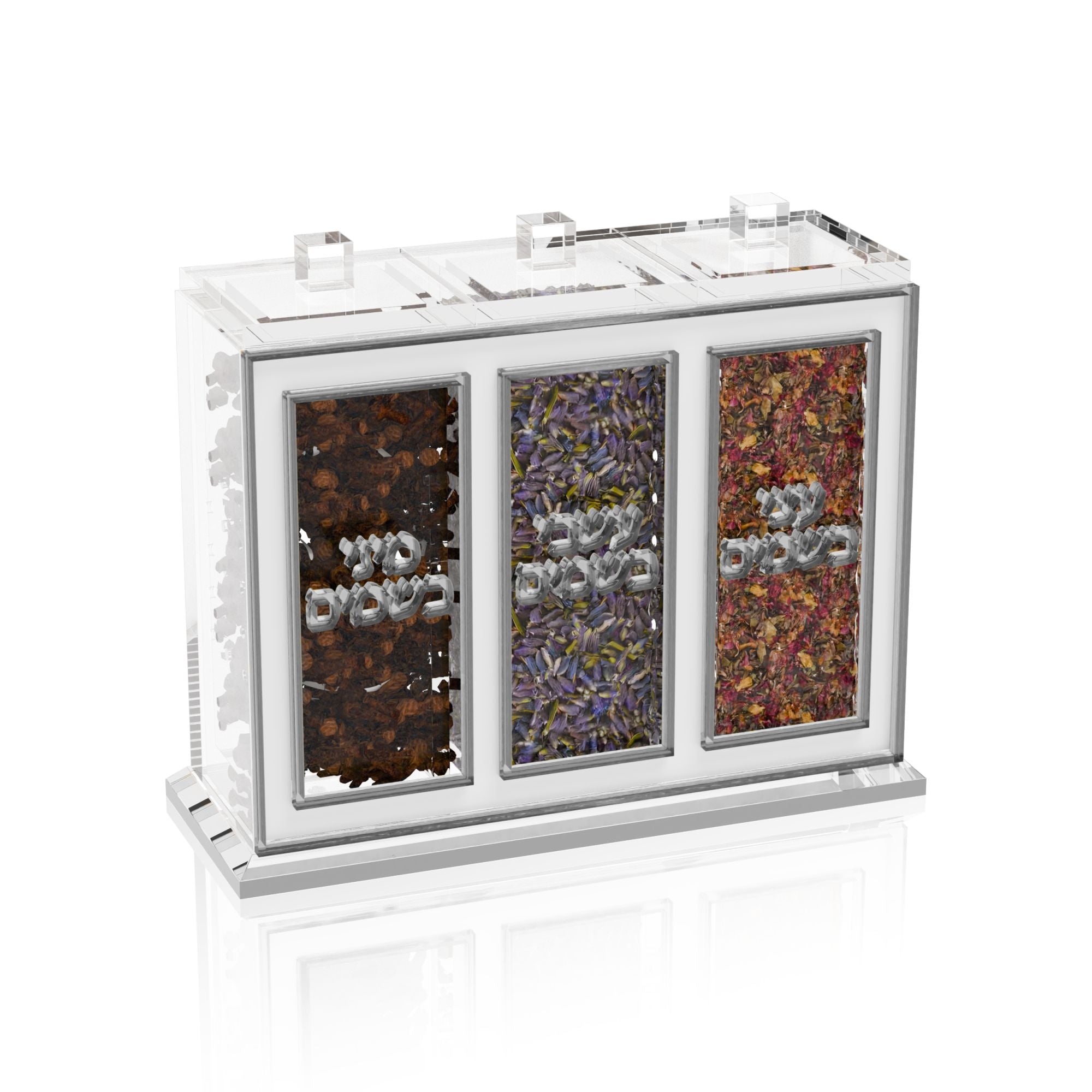Multi-Besamim Shabbos Set - (Pre Filled) — Havdalah — Wood Havdalah Besamim Holder | Judaica Square Lakewood