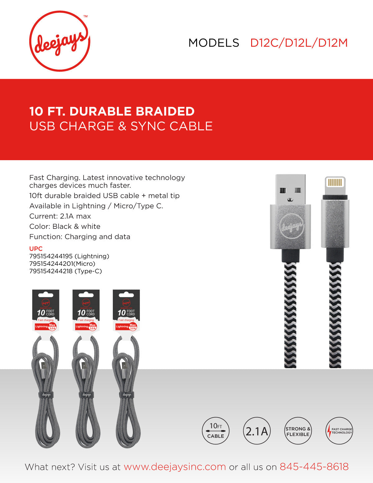 D12 10FT USB Cable — USB cable | Judaica Square Lakewood