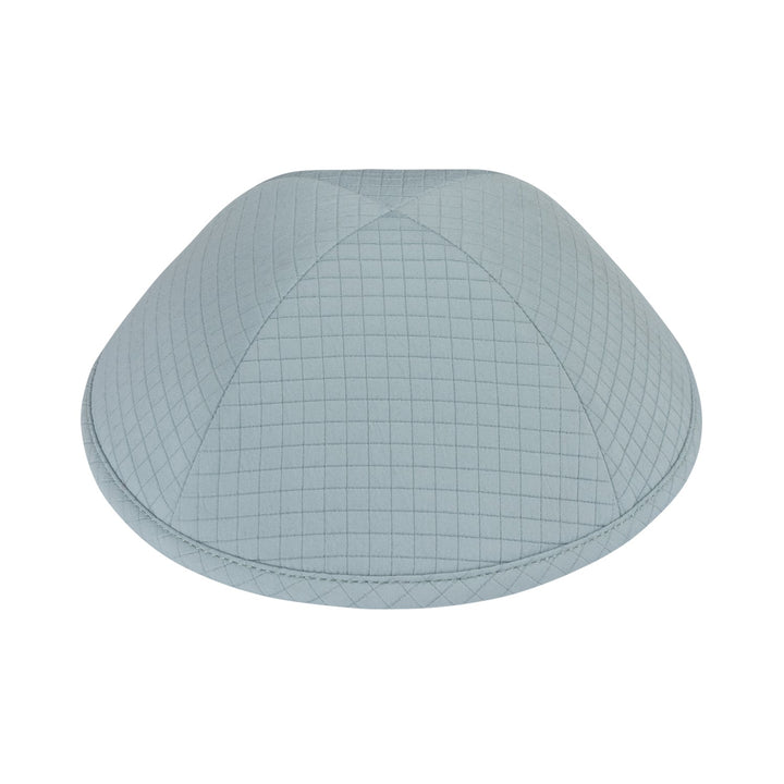 Dusty Grid Kippah – Blue Yarmulke