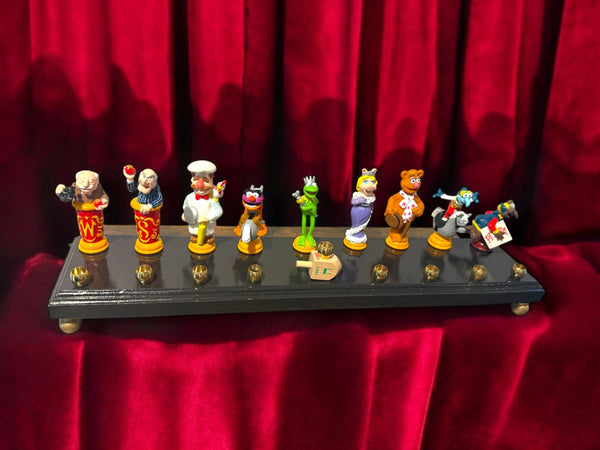 Larger Muppets collector menorah with repurposed character figures