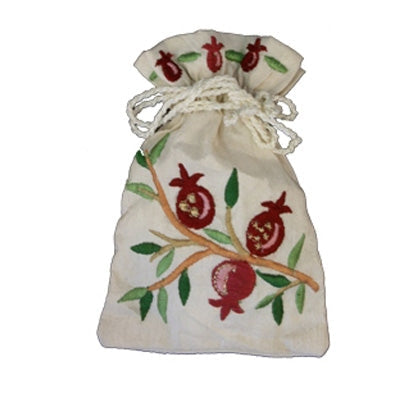 Embroidered Spice Bag Pomegranates