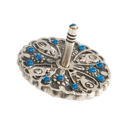 Emanuel Metal & Stones Blue Dreidel