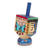 Emanuel Painted Small Dreidel With Stand (EM-DRS10B)