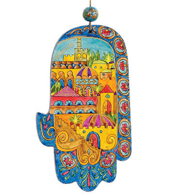 Emanuel Large Hand Painted Chamsa (EM-HAL12)