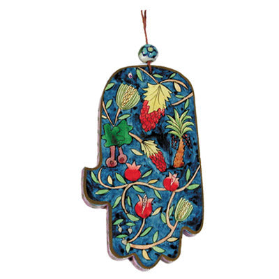 Emanuel Large Wood Painted Hamsa