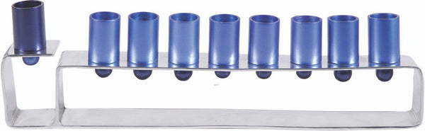 Anodize Aluminum Hanukkah Menorah - Frame Blues (EM-HMG2)