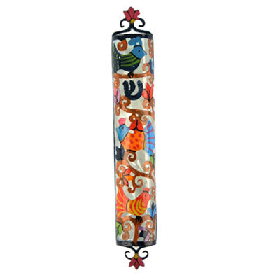 Laser Cutout Mezuzah Birds