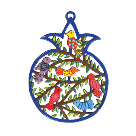 Laser Cut Hand Painted Pomegranates - Birds