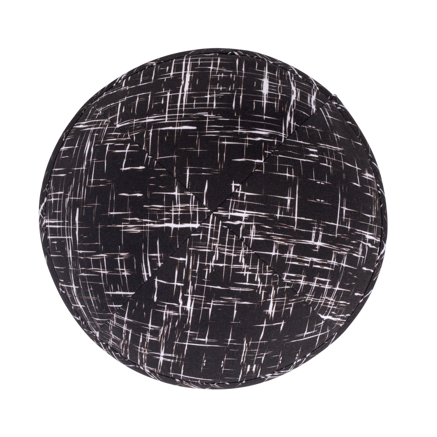 Cotton Kippah - side view showing six-panel design