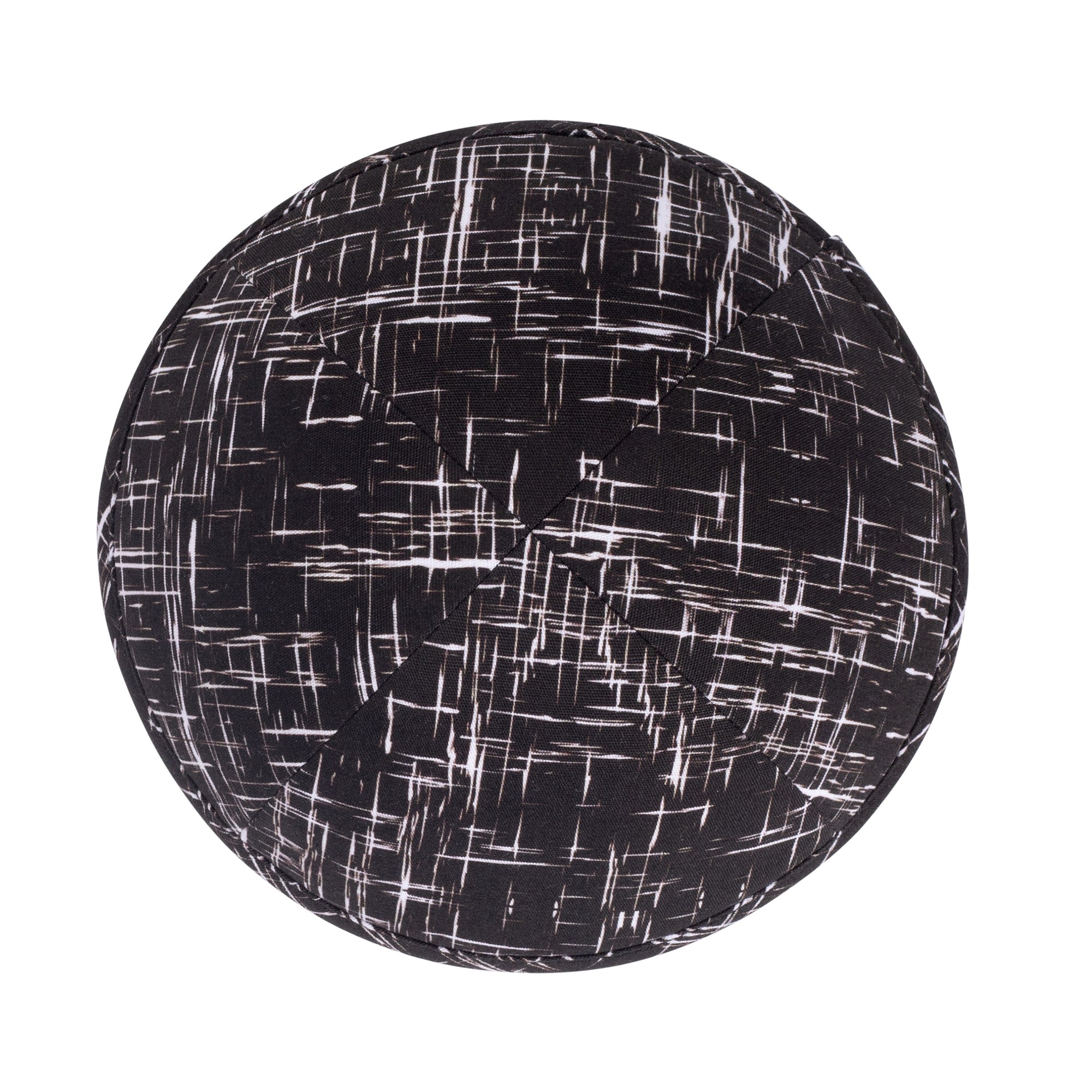 Cotton Kippah - side view showing six-panel design