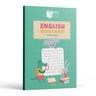 English Word Hunt Grade 4 Activity Book front cover — koala, crocodile and rabbit circling words on a letter grid, teal background with MCS logo