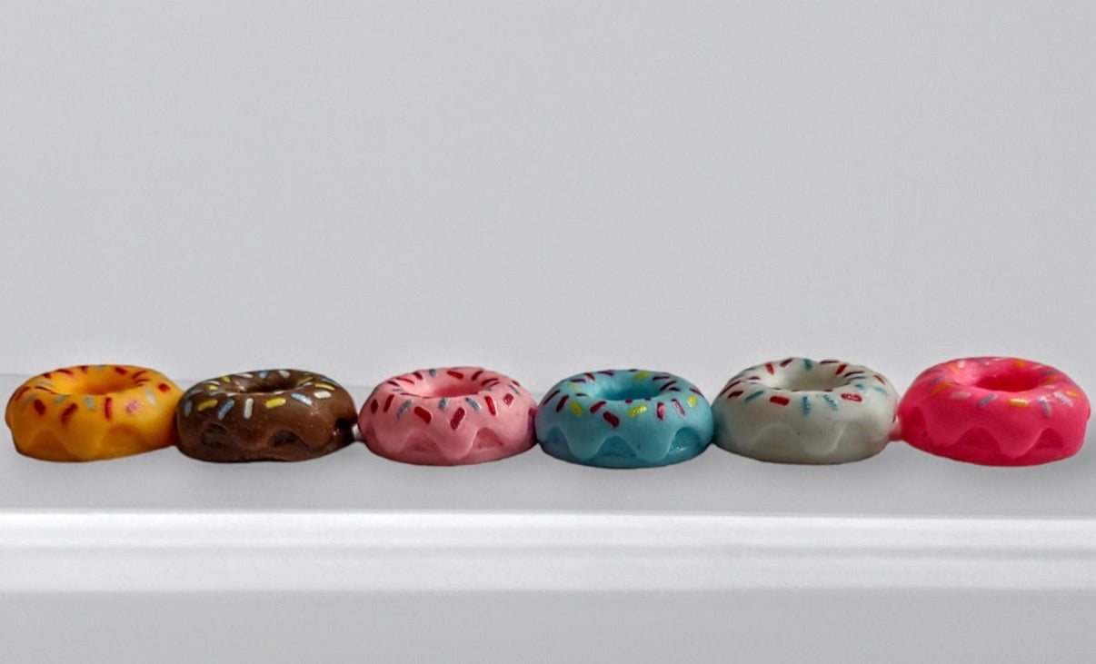 Sprinkle Donut Earrings — frosted donuts with rainbow sprinkles | Judaica Square Lakewood (view 9)