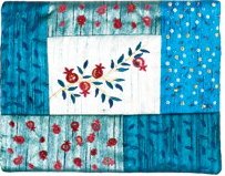 Tfillin Bag Patches & Embroidery Pomegranate Blue (EM-FE-2B)