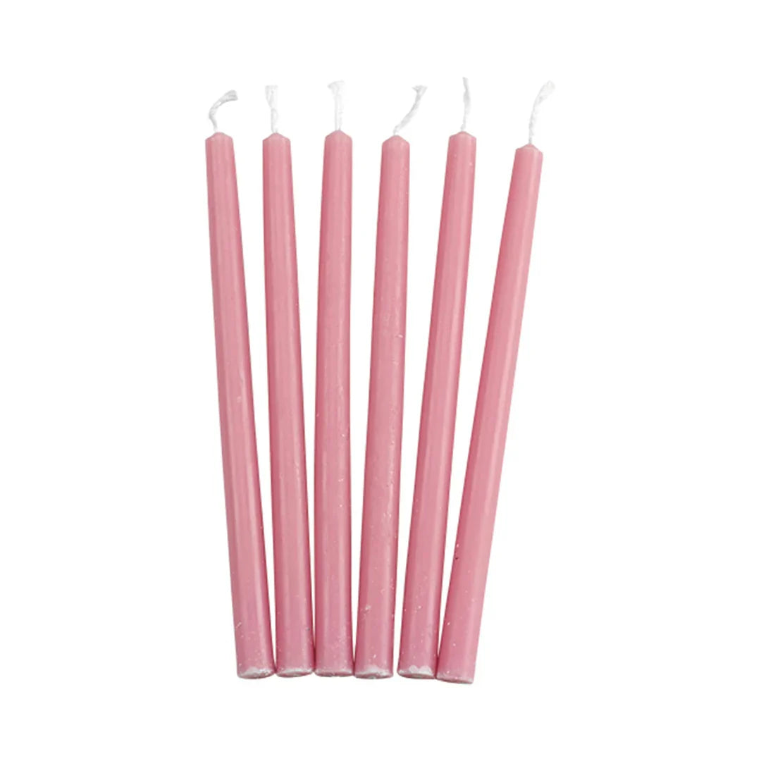 Pink Chanukah candles — box of 45 five-inch pink holiday candles | Judaica Square Lakewood (view 2)