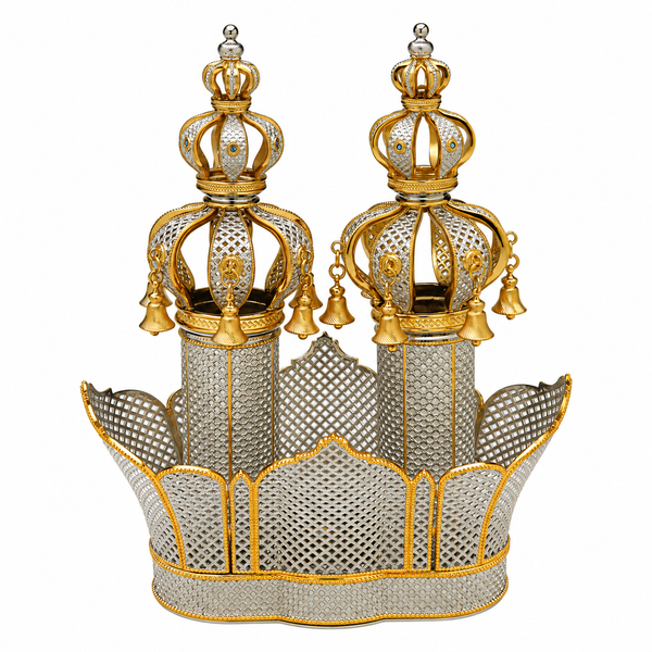 Lattice Design Crown: AF-8 - Torah Rollers & Atzei Chaim