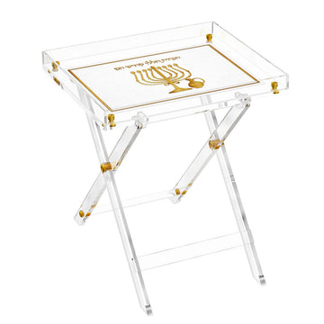 Leatherite Folding Table — Chanukah — Dimensions: 13.25" x 17.25"