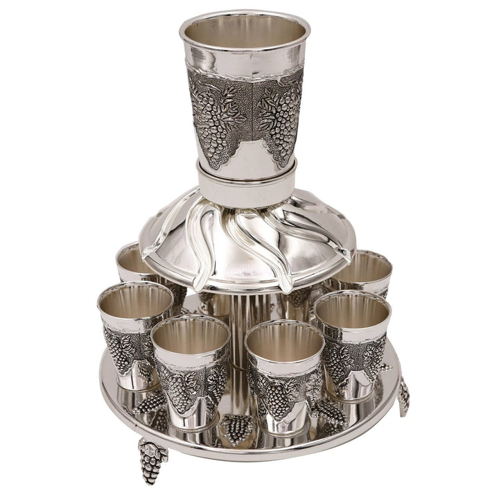 Majestic Giftware Nickel 8-Cup Kiddush Fountain, 11" #FWA05710NH