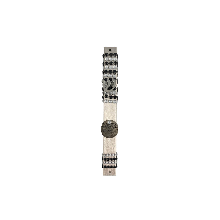 We Are All Mad Here mezuzah — Cheshire Cat on rhinestone case | Judaica Square Lakewood