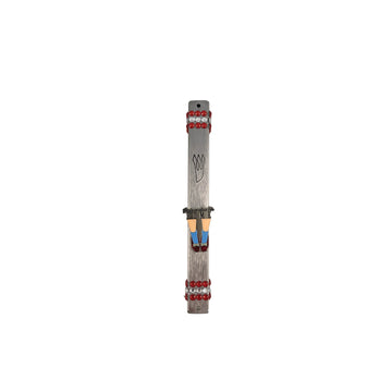 No Place Like Home mezuzah — silver aluminum case with rhinestones | Judaica Square Lakewood