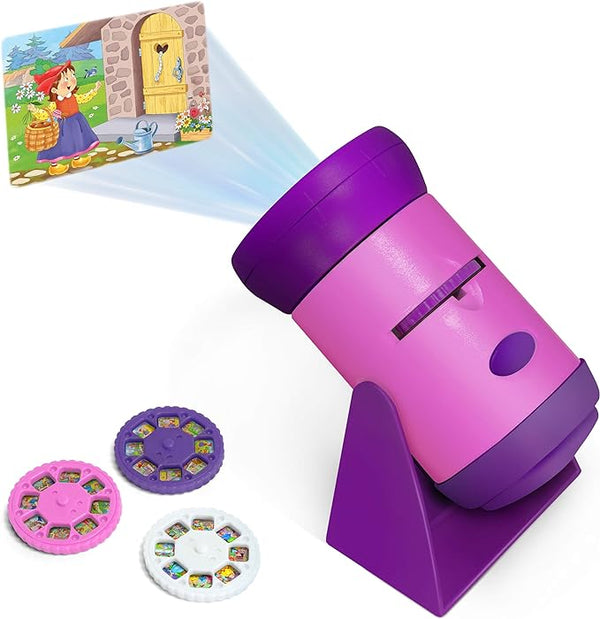 Mini Princess Fairy Tales Light Projector - 24 Images on 3 Discs — tale story flashlight toy | Judaica Square Lakewood