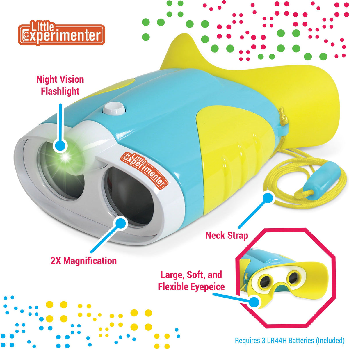 Little Experimenter Night Vision Binoculars for Kids - 2X Magnification — product view, view 4 | Judaica Square Lakewood
