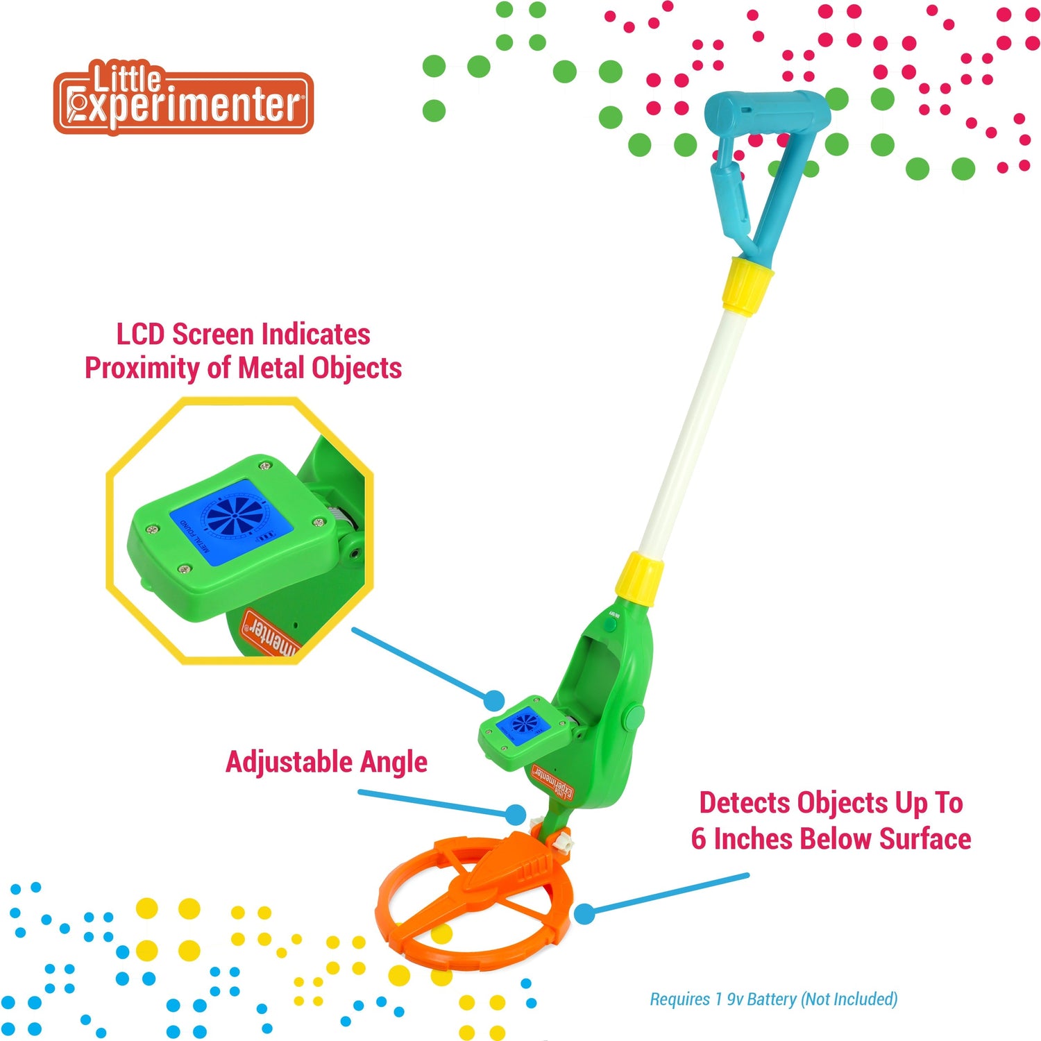 Little Experimenter Metal Detector for Kids with LCD Screen — beach, view 4 | Judaica Square Lakewood