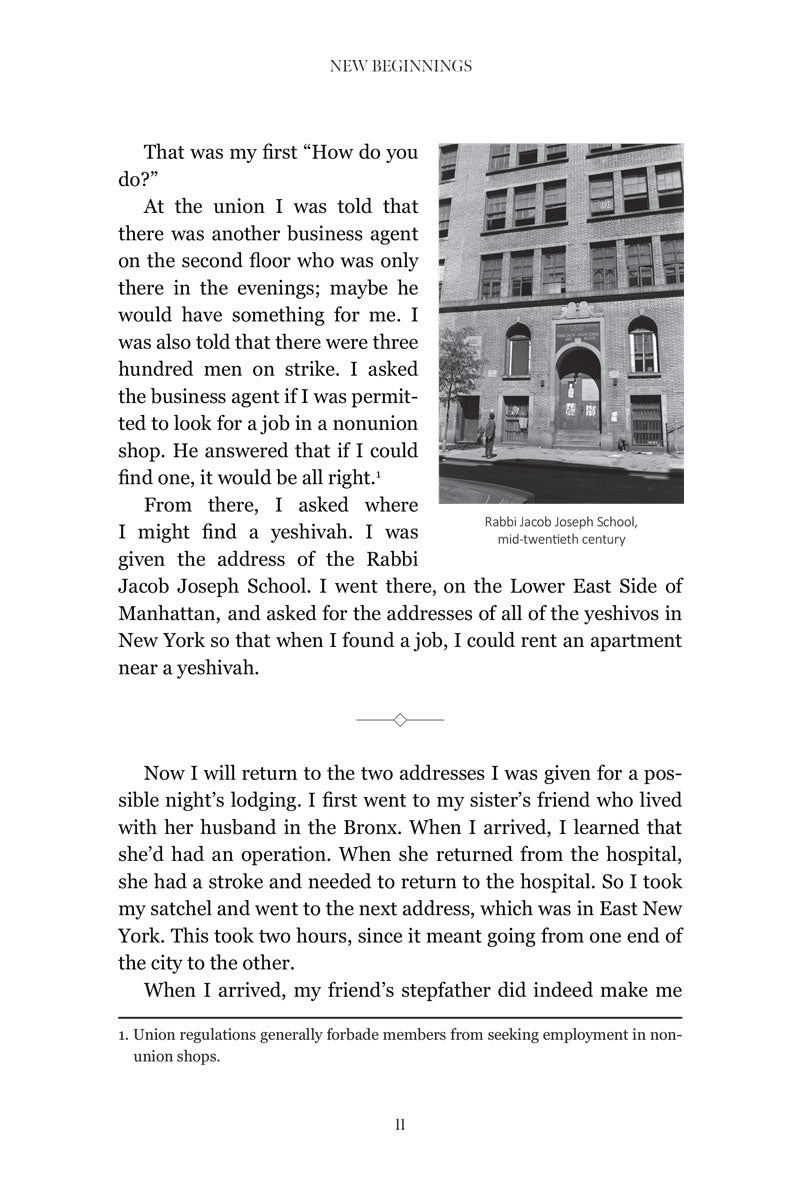 Text page — archival photo of a Lower East Side tenement block