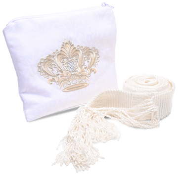 Silk Gartel, Handmade, White Strings - Gartels