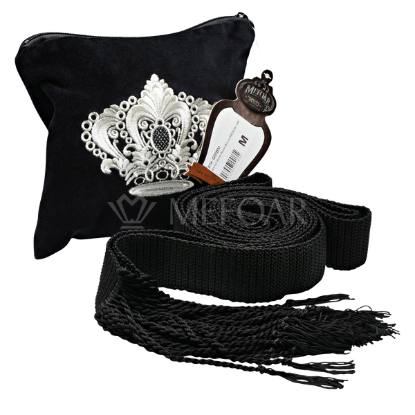 Mefoar Gartel, Hand Made, Black - Gartels