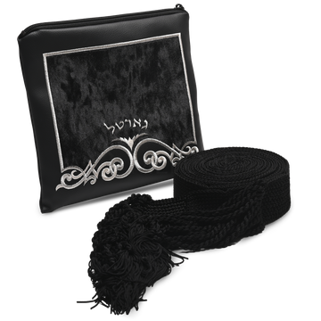 Gartel, Hand Made Knitted, Black - Gartels